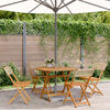 vidaXL 5-tlg. Garten-Essgruppe Beige Poly Rattan und Massivholz