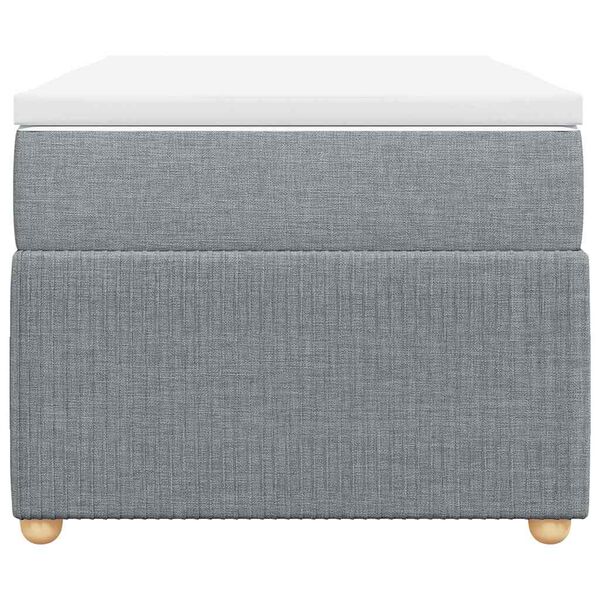 vidaXL Boxspringbett mit Matratze Hellgrau 80x200 cm Stoff