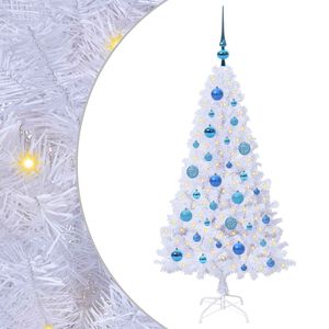vidaXL K&uuml;nstlicher Weihnachtsbaum Wei&szlig; 120 cm PVC und Stahl