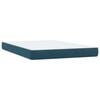 vidaXL Boxspringbett mit Matratze Dunkelblau 160x210 cm Samt