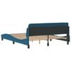 vidaXL Bettgestell mit Kopfteil "Dover" Blau 160x200 cm Samt
