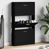 vidaXL Schuhschrank Schwarz 59x17x108 cm Holzwerkstoff