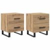 vidaXL Nachttisch 2 pcs Artisan-Eiche 40 x 35 x 47,5 cm Holzwerkstoff