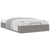 vidaXL Ottoman-Bett ohne Matratze Taupe 120x200 cm Stoff
