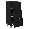 vidaXL Sideboard Schwarz Eichen-Optik 34 x 34,5 x 90 cm Holzwerkstoff