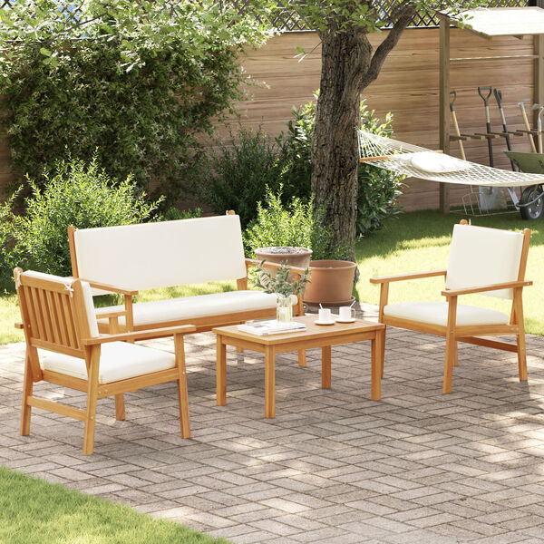 vidaXL Garten-Sofa-Set 4 pcs Braun 75 x 45 x 38cm Massivholz Akazie