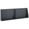 vidaXL St&uuml;tzmauer 2 stk. 60 x 12 x 40 cm Stahl Anthrazit