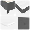 vidaXL Boxspringbett mit Matratze Dunkelgrau 140 x 190 cm Stoff