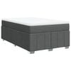 vidaXL Boxspringbett mit Matratze Dunkelgrau 120x190 cm Stoff