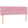 vidaXL Boxspringbett mit Matratze Rosa 140x210 cm Samt