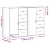 vidaXL Sideboard 2 pcs Altholz 60 x 31 x 84 cm Holzwerkstoff