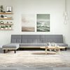 vidaXL Schlafsofa in L-Form Hellgrau 255x140x70 cm Stoff