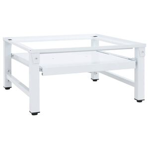 vidaXL Waschmaschinen-Untergestell mit Ausziehbarer Ablage Wei&szlig;