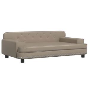 vidaXL Hundebett Cappuccino-Braun 90x53x30 cm Kunstleder