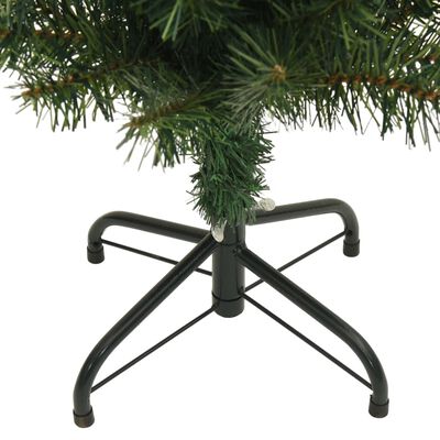 vidaXL Künstlicher Weihnachtsbaum Schlank mit Ständer Grün 240 cm PVC