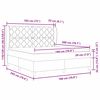 vidaXL Boxspringbett mit Matratze Rosa 200 x 180 cm Polyester