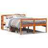 vidaXL Bettgestell mit Kopfteil ohne Matratze Wachsbraun 140x190 cm