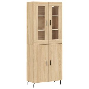 vidaXL Highboard Sonoma-Eiche 69,5x34x180 cm Holzwerkstoff