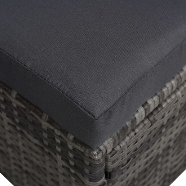 vidaXL 9-tlg. Garten-Lounge-Set mit Sonnendach Poly Rattan Anthrazit