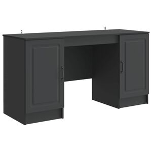 vidaXL Schreibtisch Schwarz 142,5 x 50 x 75 cm Holzwerkstoff