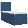 vidaXL Boxspringbett mit Matratze mit Kopfteil Blau 100 x 200 cm Stoff