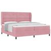 vidaXL Boxspringbett mit Kopfteil Rosa 200 x 200 cm Samt