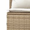 vidaXL 3-tlg. Garten-Essgruppe mit Kissen Beige Poly Rattan
