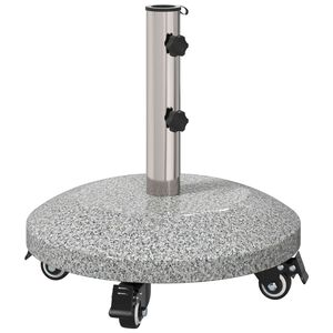 vidaXL Granite Schirmbasis mit R&auml;dern f&uuml;r 4-5 cm Stange 27.2 kg Grau