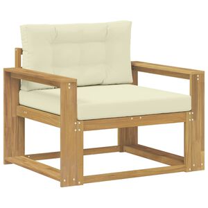 vidaXL Outdoor Mittelsofa Polyester Wei&szlig;