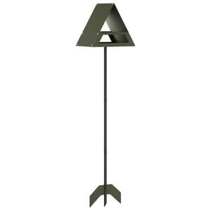 vidaXL Vogel-Feeder Stahl Olivgr&uuml;n