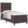 vidaXL Boxspringbett mit Matratze Dunkelbraun 90 x 190 cm Stoff