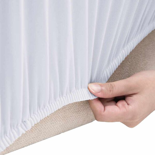 vidaXL Stretch Sofahusse 2-Sitzer Wei&szlig; Polyester-Jersey