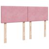 vidaXL Boxspringbett mit Matratze Rosa 140x200 cm Samt