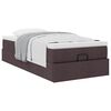vidaXL Ottoman-Bett mit Matratze Dunkelbraun 100x200 cm Stoff