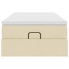 vidaXL Ottoman-Bett mit Matratze Creme 80x200 cm Stoff