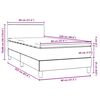 vidaXL Boxspringbett mit Matratze & LED Dunkelblau 80x220 cm Samt