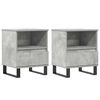 vidaXL Nachttische 2 Stk. Betongrau 40x35x50 cm Holzwerkstoff