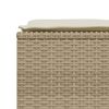 vidaXL 5-tlg. Garten-Sofagarnitur mit Kissen Beige Poly Rattan