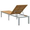 vidaXL Sonnenliege 1-Person Grau 200 x 55 x 35cm Massivholz Akazie