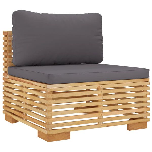 vidaXL 12-tlg. Garten-Lounge-Set mit Kissen Massivholz Teak
