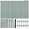 vidaXL Zaunpfosten Gr&uuml;n 100 x 1,2 m (36 mm Maschen) Stahl und PVC