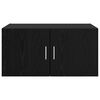 vidaXL Wandschrank Wandmontiert Schwarz Eichen-Optik 80 x 42,5 x 40 cm