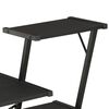 vidaXL Schreibtisch mit Regal Schwarz 116&times;50&times;93 cm