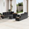 vidaXL Gartensofa-set 11 pcs Schwarz Poly-Rattan