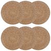 vidaXL Seegraskissen 6 Stk. Natur 100% Seegras