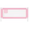 vidaXL Kleinkind-Bettschutzgitter Rosa 190x25 cm Stoff