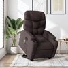 vidaXL Massagesessel mit Aufstehhilfe Dunkelbraun Stoff
