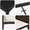 vidaXL Garten Essgruppe mit Kissen 5 pcs Braun Poly-Rattan