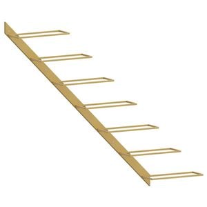vidaXL Wand-Weinregal f&uuml;r 7 Flaschen Golden Metall