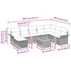 vidaXL Gartensofa-set mit Kissen 9 pcs Schwarz Poly-Rattan